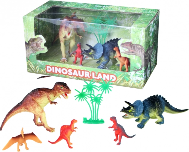 Set of dinosaurs 5–13 cm in a box