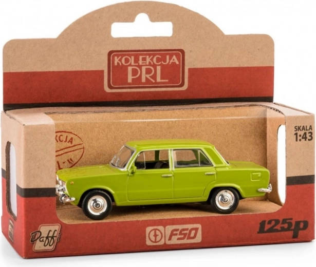 FIAT 125P PRL auto mudel – roheline 1:43