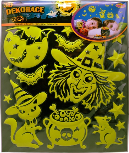 Glow-in-the-dark 3D Stickers Witches Sparkys