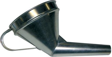 Angled metal funnel with strainer MB