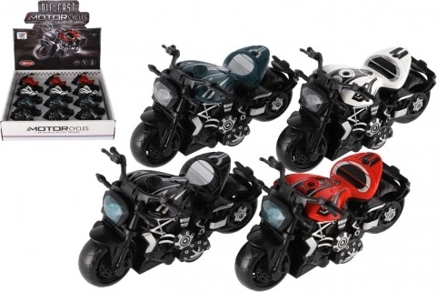 Mini mootorratas metall/plastik tagasikerimisega - 4 värvi