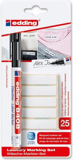 Tekstiilimarker Edding 8408 triigitavate siltidega, must