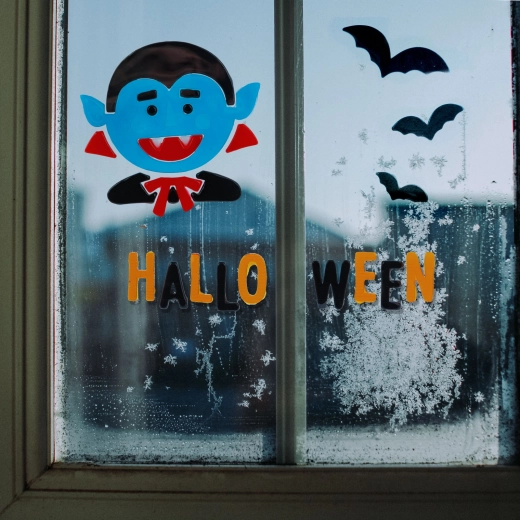 Geeldekoratsioon aknale Halloween - 1 tk