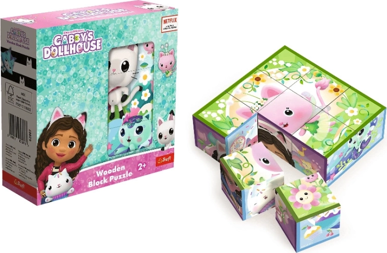 Wooden block puzzle Gabby's Dollhouse