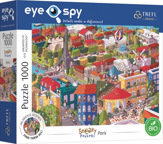 Puzzle Trefl Eye-Spy Sneaky Peekers Pariis 1000 tükki