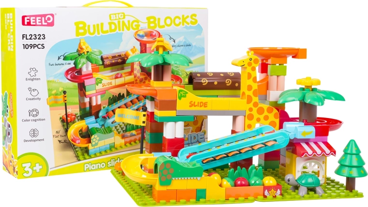 Safari kuulirada klotsikomplekt klaveriga (109 osa)