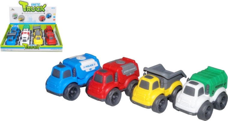 Plastic car with friction motor for children 18+ months