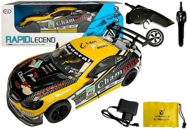 Kaugjuhtimisega sportauto 2,4 GHz – Kollane