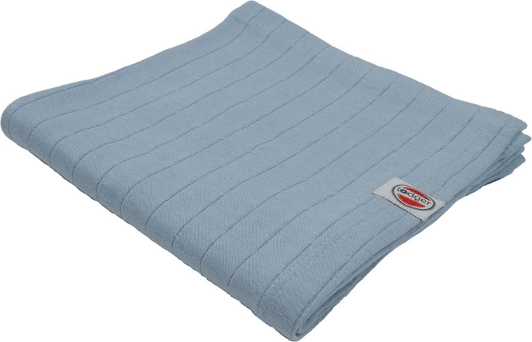 Lodgeri orgaanilisest puuvillast mähkimisriie Solid blue fogg 70 × 70 cm – 1 tk