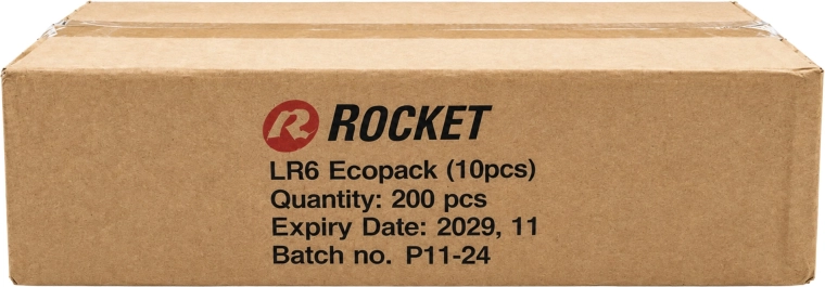 Rocket aluselised patareid AA (LR06) 1,5 V – pakend 200 tk (20×10)