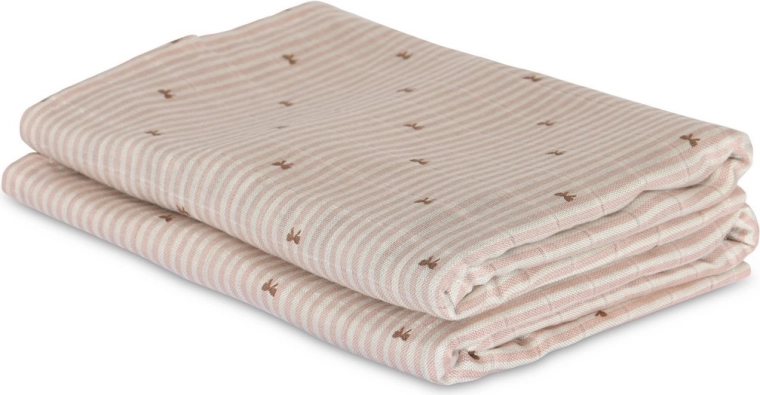 NUUROO Josefine bambusest musliinmähkmed stripe bow – 2 tk