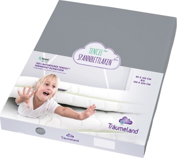 Träumeland Tencel lina juuniorvoodile 90 × 200 cm, antratsiit