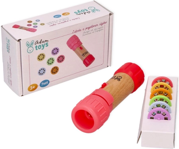 Adam Toys roosa laste taskulamp projektoriga