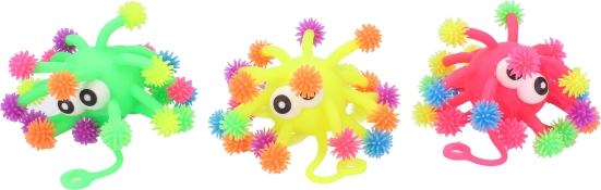 Värviline hüppav pall silmadega 11 cm