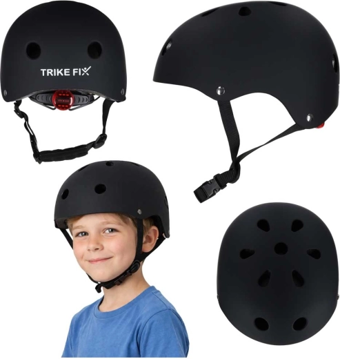 Laste jalgrattakiiver TRIKE FIX LED-tulega, suurus S 48–54 cm, must