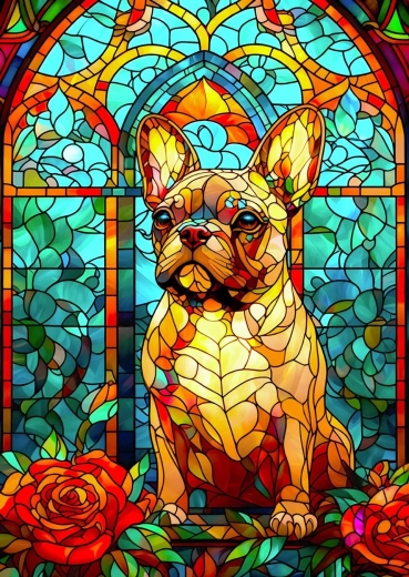 ENJOY vitraažipusle prantsuse buldogiga, 1000 tükki