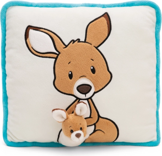 NICI plush pillow kangaroo Kelly with joey 30 × 30 cm GREEN