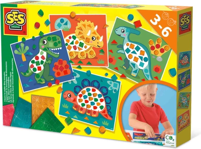 SES Creative dinosaur mosaics for little ones