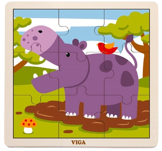 Babu wooden hippo puzzle