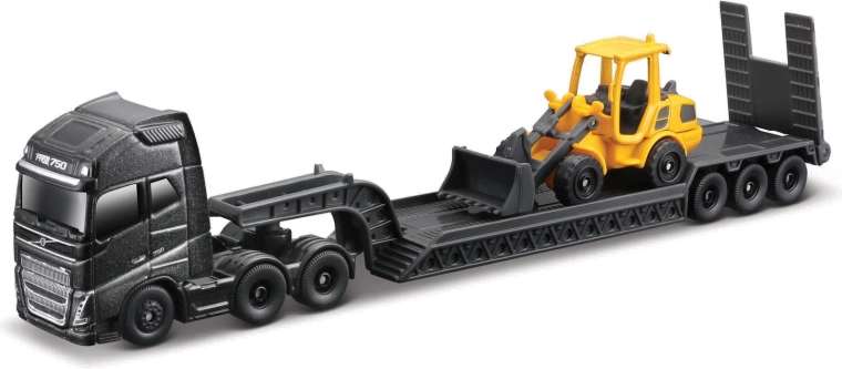 Maisto mini töömasinad – Volvo FH16 suure veoki ja Volvo A25G kalluri komplekt