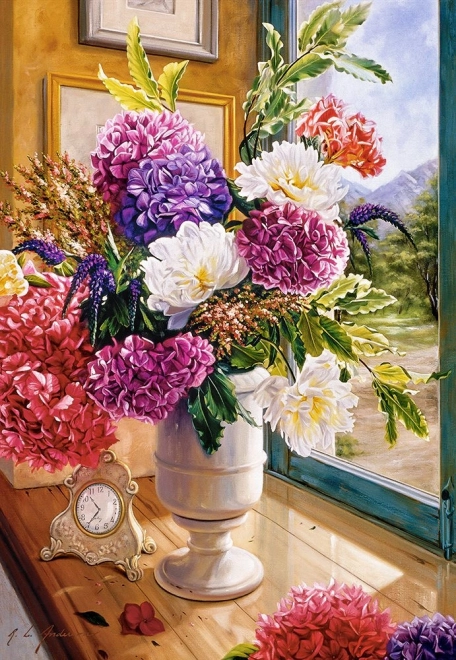 Puzzle 1000 pieces – Hydrangea Still Life CASTORLAND