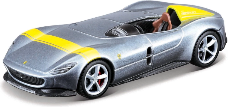 Maisto Speed Icons Ferrari Monza SP1 silver-yellow 1:64