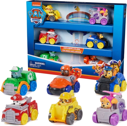 Paw Patrol Pup Squad Racers – 6 autoga komplekt koos figuuridega