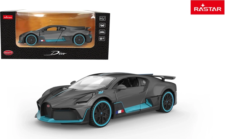 Metallist mänguauto Bugatti Divo 1:32 hall Rastar