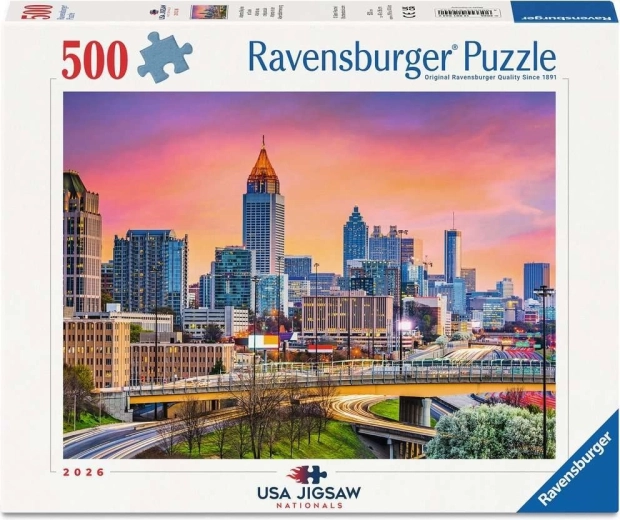 Ravensburger Puzzle USA Jigsaw Nationals: Atlanta at Dusk Panorama 500 Pieces