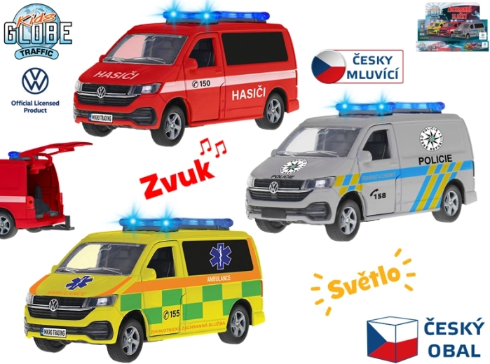 Kids Globe Traffic VW päästeauto tulede ja helidega