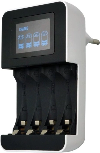 Solight nutikas AA/AAA-laadija LCD-ekraaniga