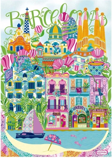 EDUCA Puzzle Car Pintos Barcelona 1000 pieces