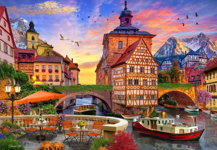 Puzzle Old Town Hall in Bamberg 1000 pieces – BLUEBIRD