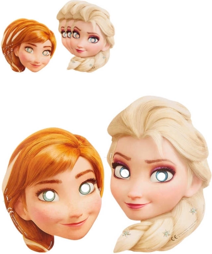 Karnevali paberist mask Frozen – komplekt 6 tk