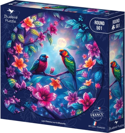 Bluebird round puzzle Birds on a Branch (501 pieces)