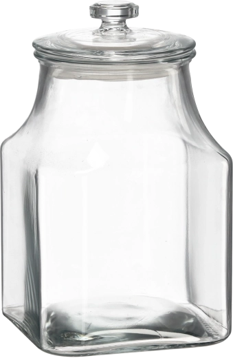 Klaasist kandiline purk 3,3 l klaaskaanega