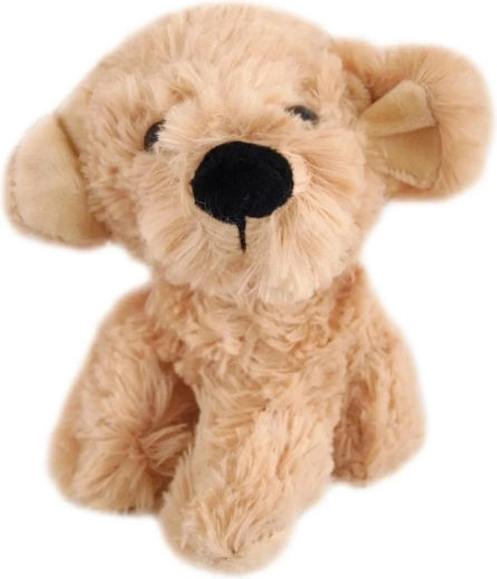 Plush sitting dog 16 cm