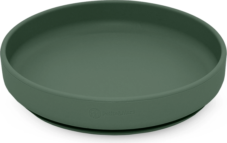 Petite&Mars silicone plate with suction cup Take&Match misty green