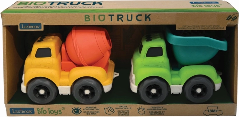 Lexibooki ökoloogiliste bioplastist ehitussõidukite komplekt 18 cm