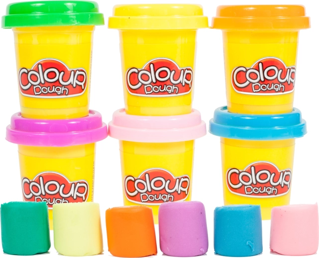 Plastiliin tuubis, 6 värvi komplekt