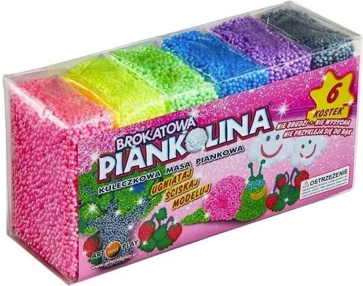 Foam modeling clay with glitter – 6 colors