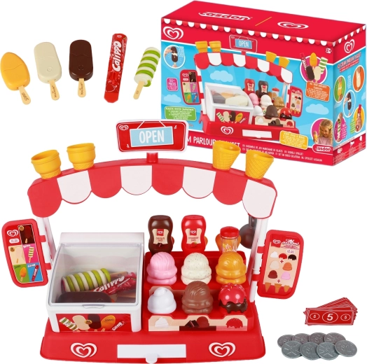 Casdon Algida laste jäätiselett – mängukomplekt leti ja lisatarvikutega (50+ osa)