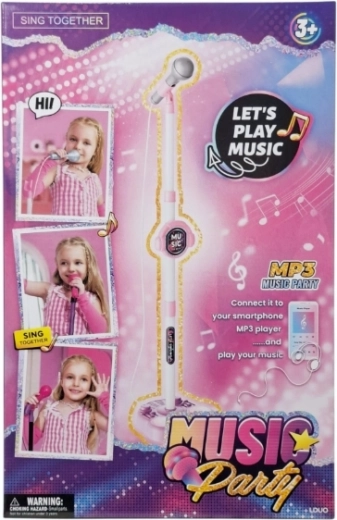Laste karaoke-mikrofon valguse ja muusikaga – 1 tk