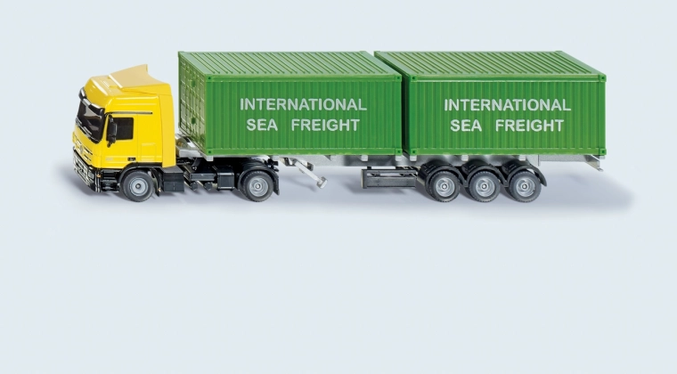 SIKU Super Mercedes-Actros Truck with 2 Containers