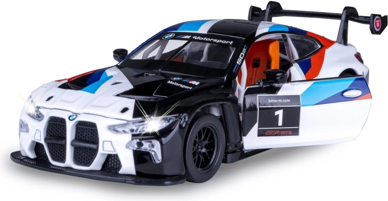 Metallist BMW M4 GT3 mudel mõõtkavas 1:24, valge