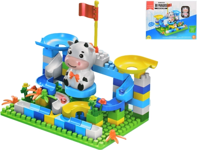 Building Set with Track and Animal, 93 Pieces