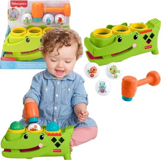 Fisher-Price aktiivne toksimismäng Krokodill pallidega