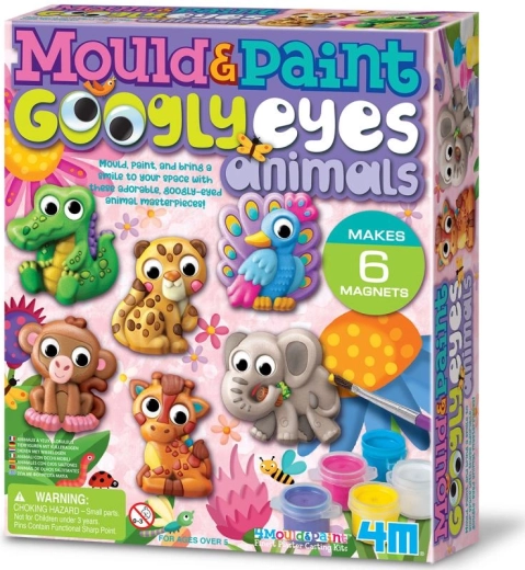 4M Mould & Paint loomakesed liikuvate silmadega – komplekt valamiseks ja magnetite värvimiseks