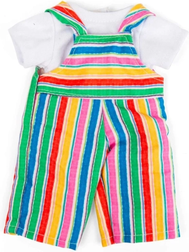 Bigjigs Toys Striped Dungarees and White T-Shirt for 28 cm Doll