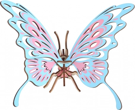 Woodcraft puidust 3D pusle värviline liblikas